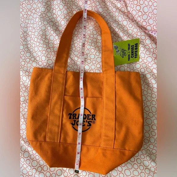 Trader Joe's Orange Mini Tote Bag - Picture 6 of 8